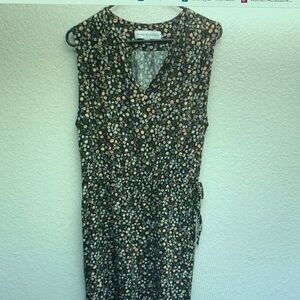 Emma & Michele Floral Maxi Dress - Black and Multicolor